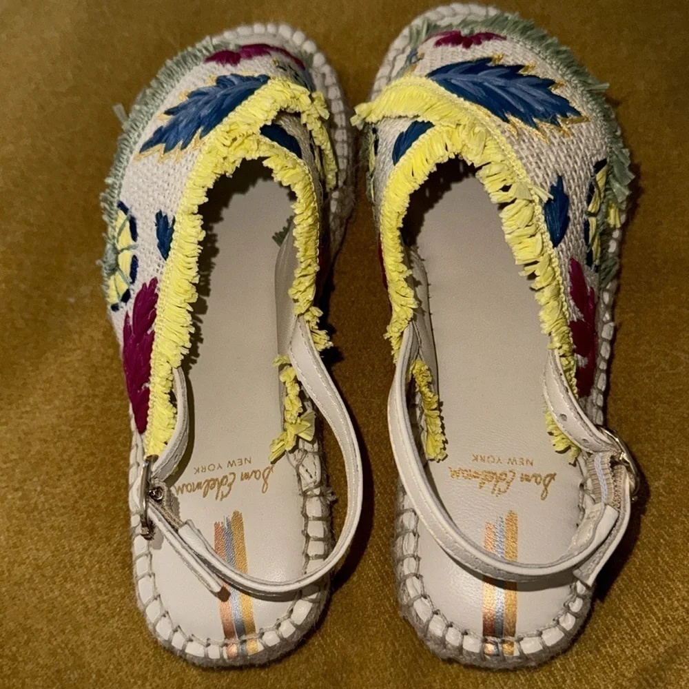 NWOT Sam Edelman Kayden Boho Espadrille Woven Slingback Peep Toe Kids Sandals